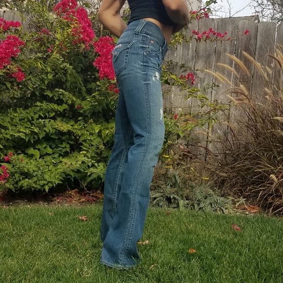 Hudson Signature Bootcut Distressed Size 26 - Picture 2 of 6